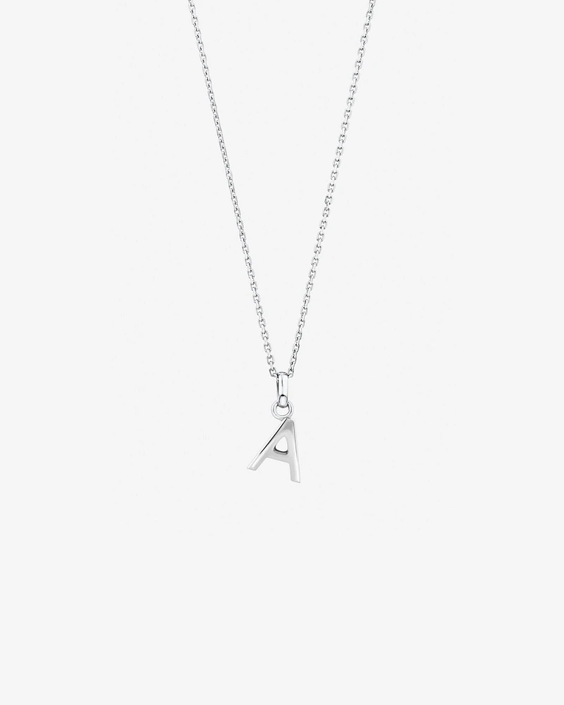 "U" Initial Pendant in Sterling Silver