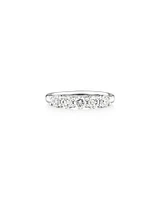 Evermore 5 Stone Wedding Band with 1 Carat TW of Diamonds in 14kt White Gold