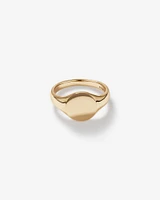 Round Signet Ring in 10kt Yellow Gold