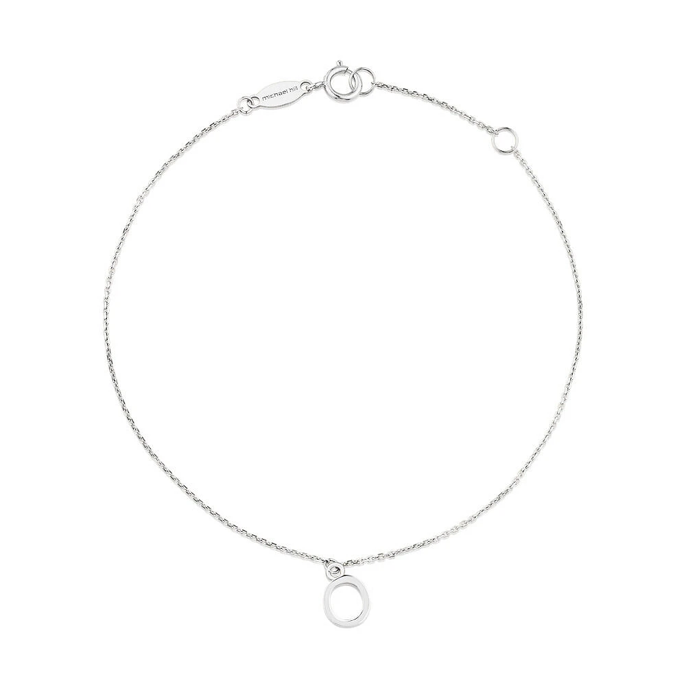 Bracelet à initiale « D » en argent