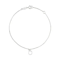 19cm (7.5") N Initial Bracelet in Sterling Silver