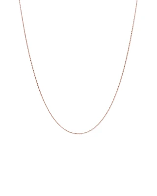 45cm (18") 1mm-1.5mm Width Solid Belcher Chain in 10kt Rose Gold