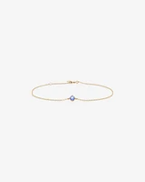 Bracelet with Tanzanite in 10kt Yellow Gold