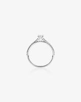 Bague de fiançailles en or blanc 14 K avec diamants totalisant 0,50 ct