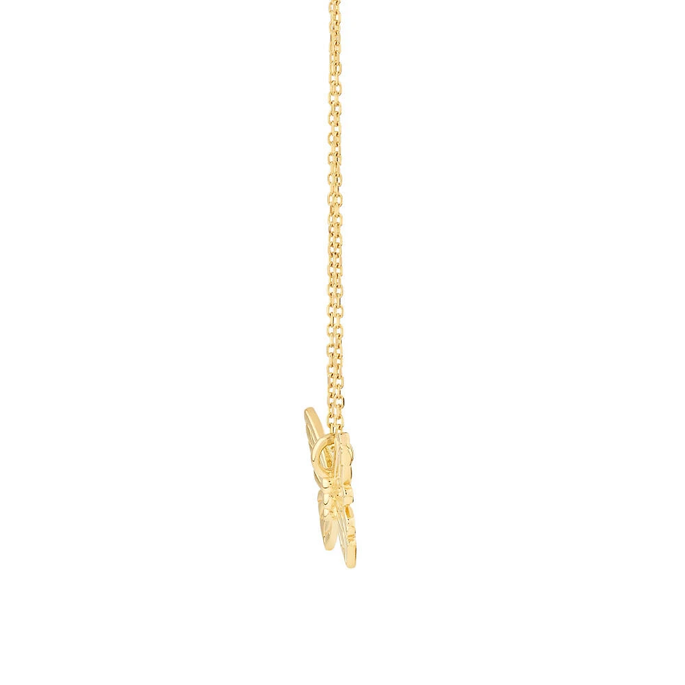 Butterfly Necklace in 10kt Yellow Gold