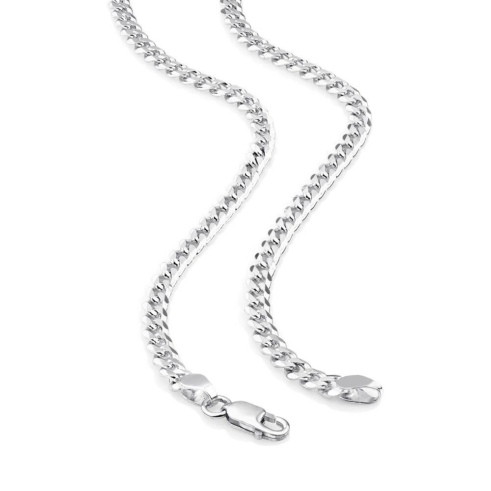 60cm (24") 4.3mm Width Curb Chain in Sterling Silver