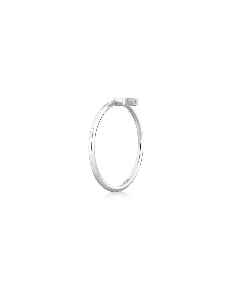 C Initial Ring in Sterling Silver