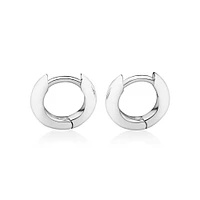 11mm Huggie Earrings in Sterling Silver