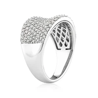 Pave Classic Ring with 1.50 Carat TW Diamond in 14kt White Gold