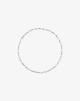 Collier Chaîne Gourmette Fine 55 Cm (22") Largeur 2,5-3 Mm En Argent Sterling