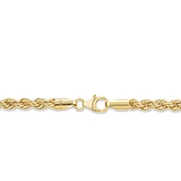 19cm (7.5") 4mm-4.5mm Width Rope Bracelet in 10kt Yellow Gold