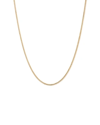 45cm (17") 2.8mm Width Semi Solid Miami Curb Chain in 10kt Yellow Gold