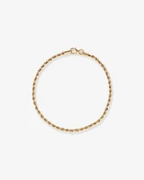 19cm (7.5") Hollow Rope Bracelet in 10kt Gold