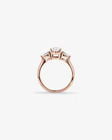 1.65 Carat TW Three Stone Oval and Pear Shaped Laboratory-Grown Diamond Engagement Ring in 14kt White Gold