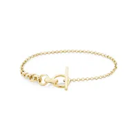 19cm (7.5) Hollow Rope Bracelet in 10kt Yellow Gold