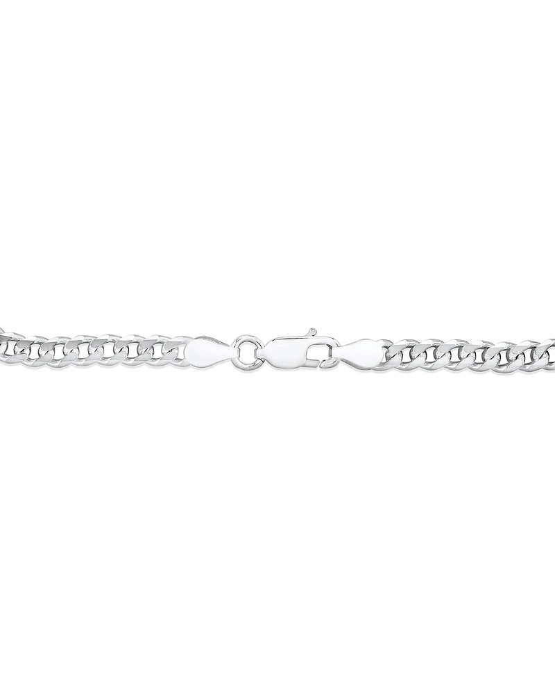 19cm (7”) 4.3mm Width Curb Bracelet in Sterling Silver