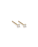 0.10 Carat TW Diamond Mini Solitaire Stud Earrings in 10kt White Gold