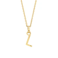 O Initial Pendant in 10kt Yellow Gold