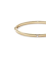 Diamond Accent Oval Bangle in 10kt White Gold