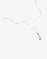 0.17 Carat TW Diamond Knot Pendant in 10kt Yellow Gold