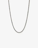 Ball Chain Necklace in Oxidised Sterling Silver