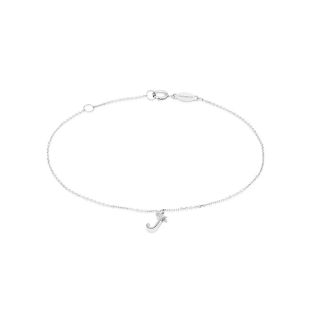 Bracelet à initiale « D » en argent