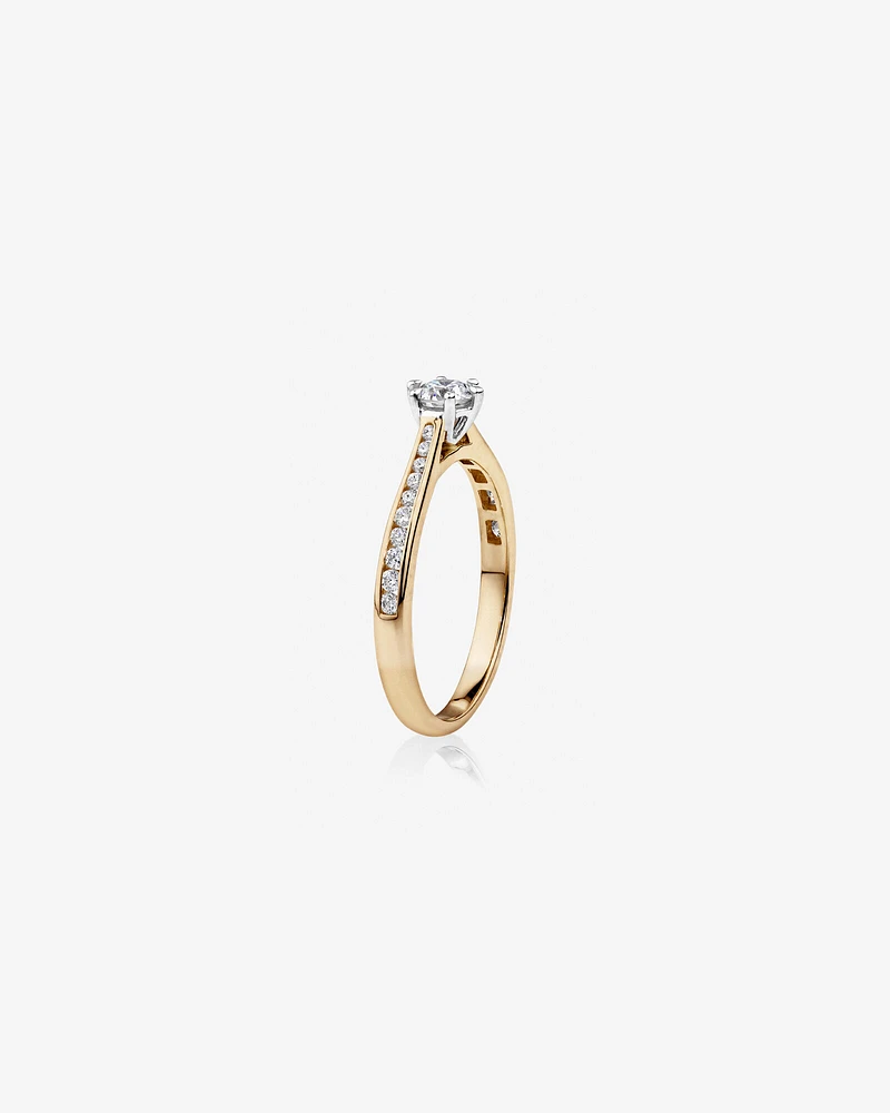 Bague avec 0,48 Carat TW de Diamants en Or Jaune & Blanc 14kt