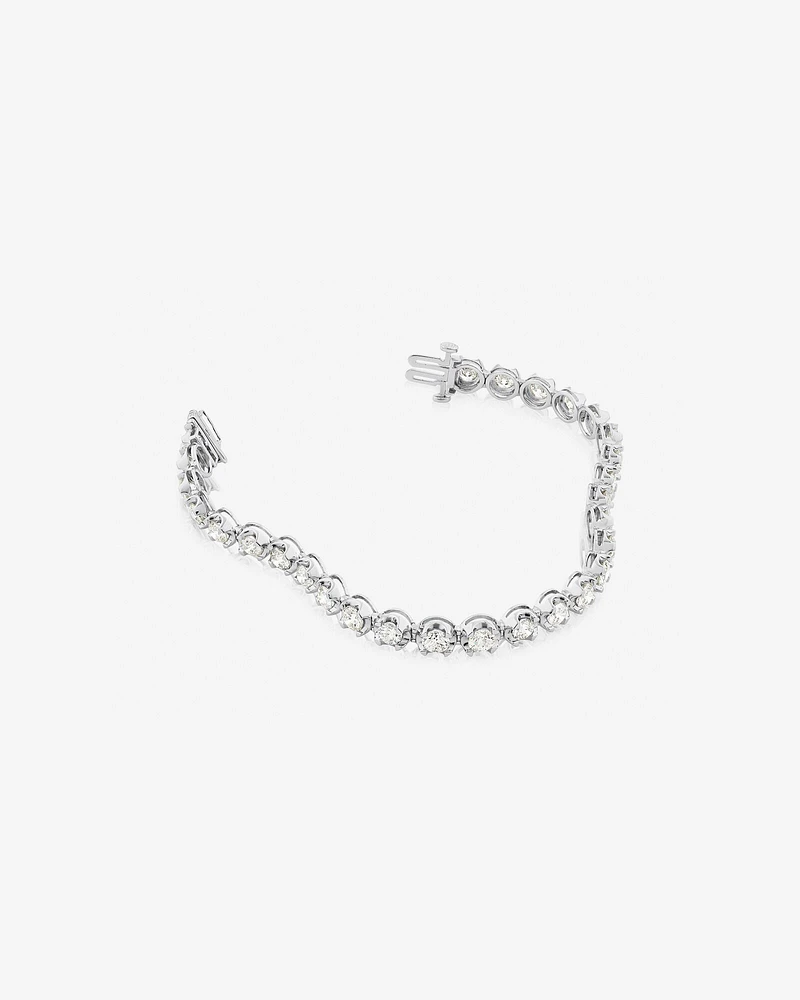 8.00 Carat TW Diamond Tennis Bracelet in 14kt White Gold