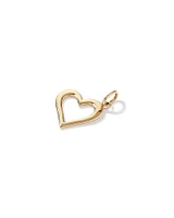 Pendentif cœur d'amour ouvert en or jaune 10 carats