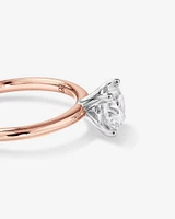 Carat TW Round Brilliant Laboratory-Grown Diamond Solitaire Engagement Ring in 14kt Gold