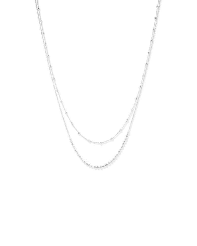 45cm Multi-Layer Bead Chain in Sterling Silver