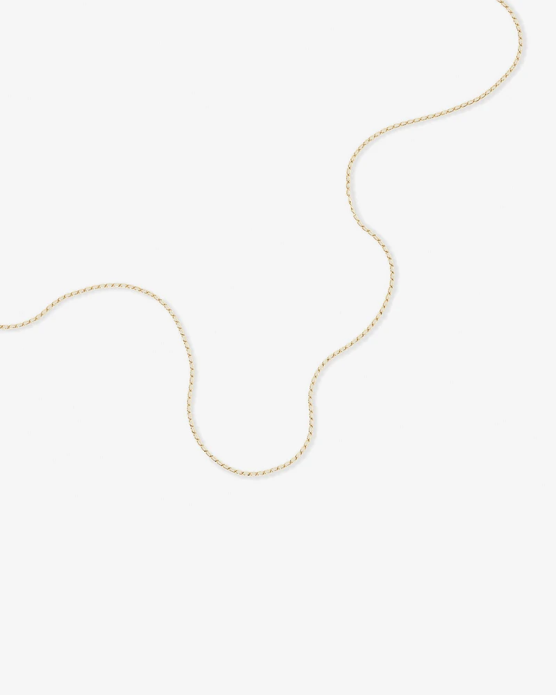 50cm (20") Fine Curb Chain in 10kt Yellow Gold