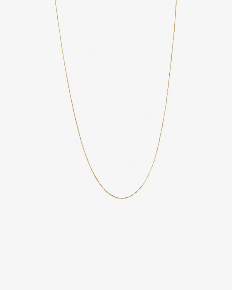 50cm (20") 0.66mm Width Box Chain in 10kt Yellow Gold