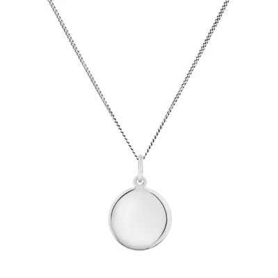 45cm (18") Circle Pendant in Sterling Silver