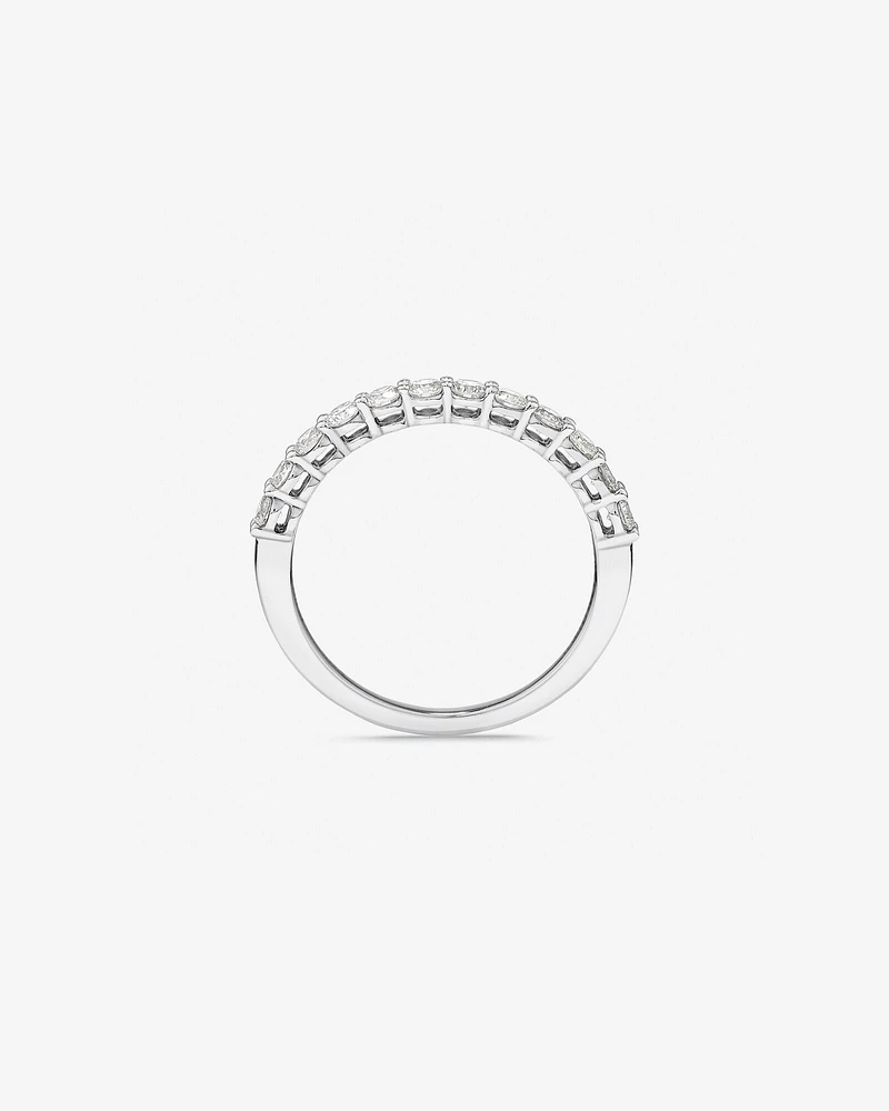 Carat TW Claw Set Laboratory-Grown Diamond Wedding Ring in 14kt White Gold