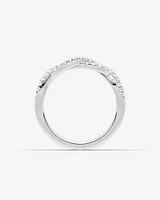 0.25 Carat TW Twist Diamond Wedding Ring in 14kt White Gold
