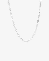 46cm (18.1”) 5.5mm-6mm Width Paperclip Chain in Sterling Silver