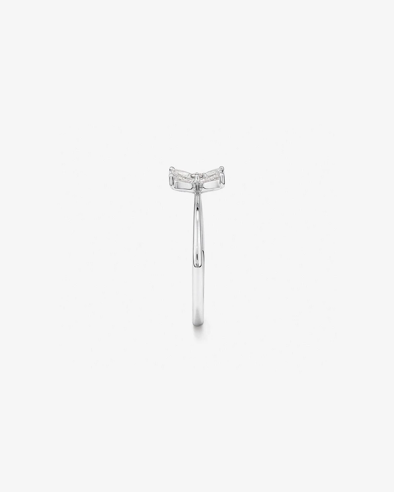 0.62 Carat TW Floret Laboratory-Grown Diamond Ring in 10kt White Gold