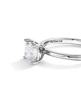 1.00 Carat TW Princess Cut Diamond Solitaire Engagement Ring in 14kt White Gold