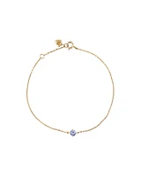 Bracelet with Tanzanite in 10kt Yellow Gold