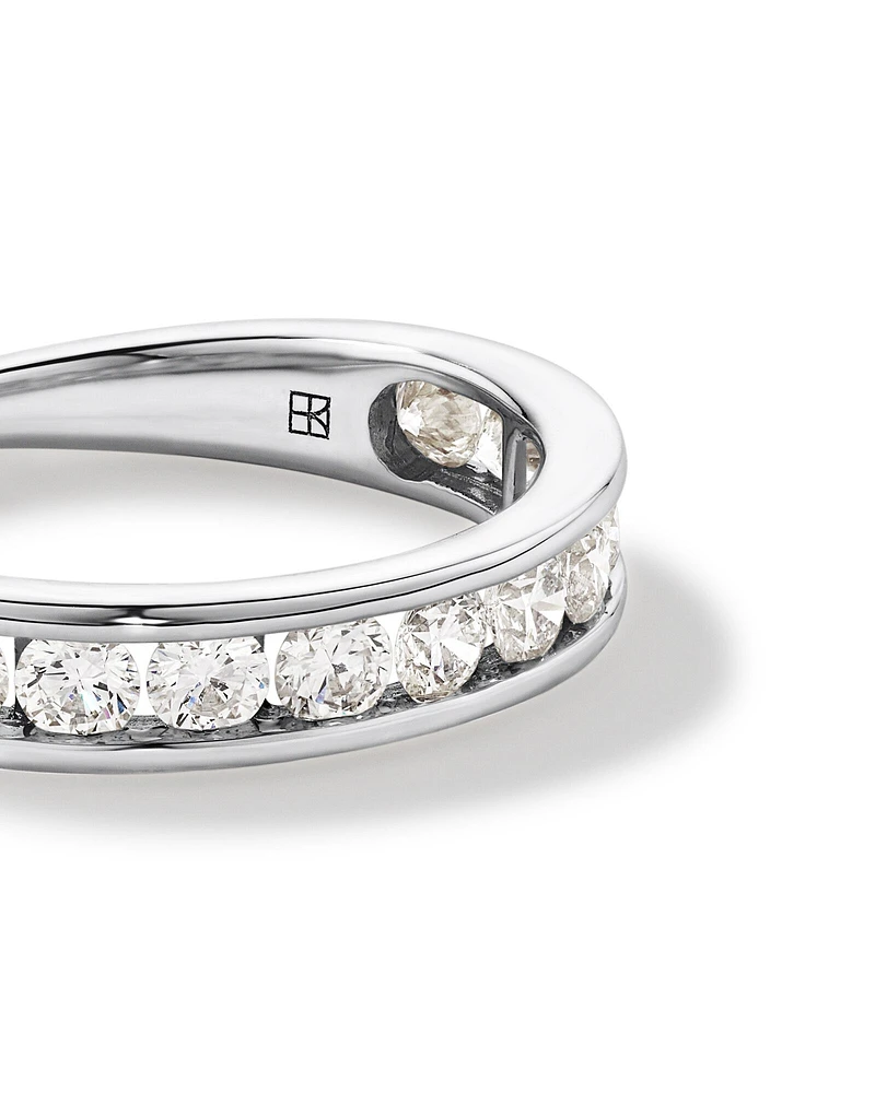 1.00 Carat TW Channel Set Round Brilliant Laboratory-Grown Diamond Wedding Ring in 14kt Yellow Gold