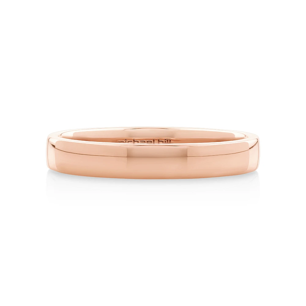 Half Round Wedding Band 10kt Yellow Gold