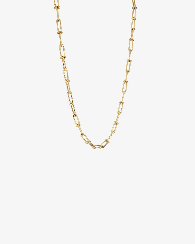 Ball and Oval Link Chain in 10kt Yellow Gold