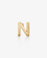 G Initial Single Stud Earring in 10kt Yellow Gold