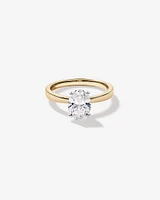 Carat TW Oval Cut Lab-Grown Diamond Solitaire Engagement Ring in 14kt Yellow and White Gold