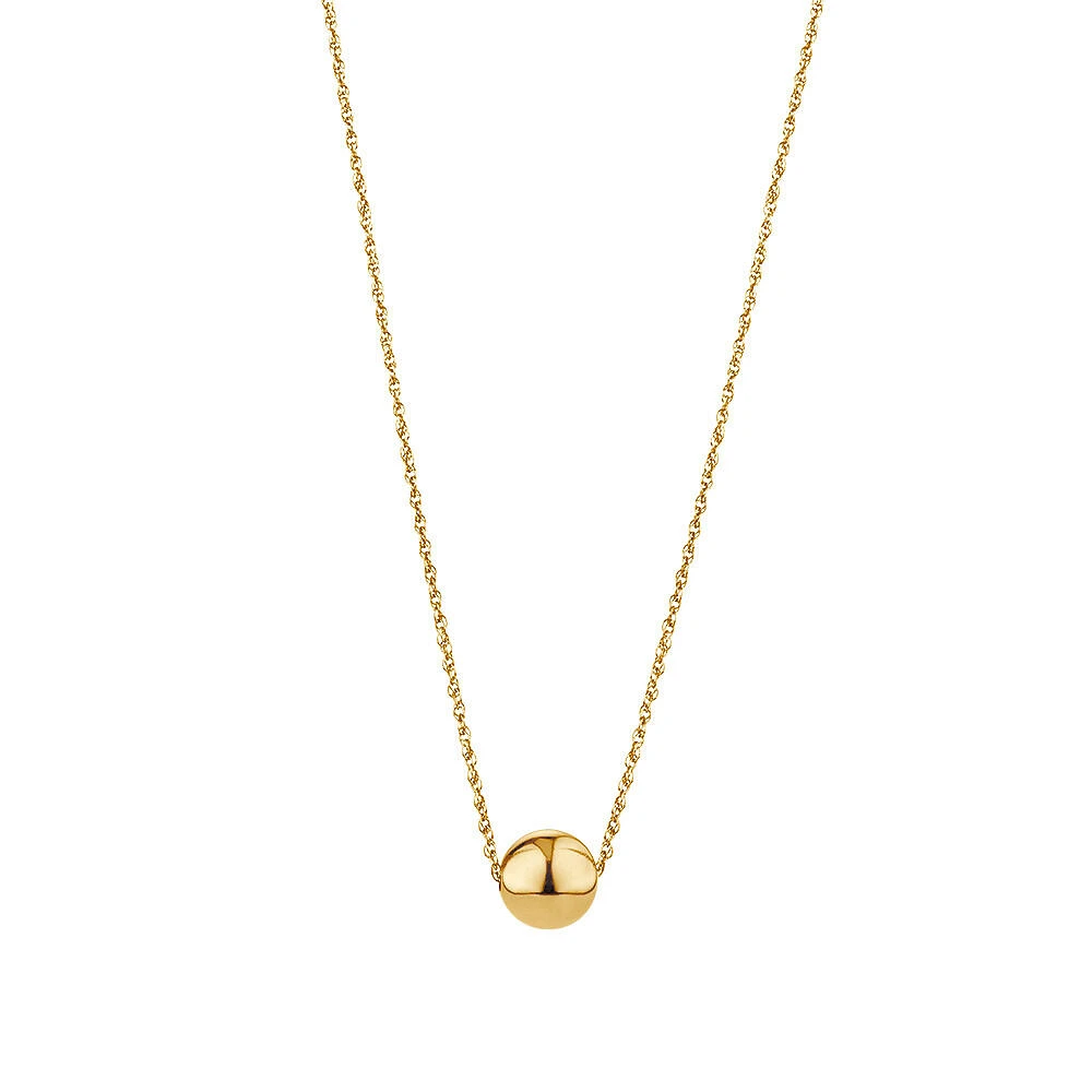 45cm (18") 8mm Ball Necklace in 10kt Yellow Gold