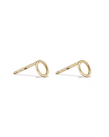 5mm Circle Stud Earrings in 10kt Yellow Gold