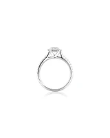 Bague de fiançailles en or blanc 14 K avec diamants totalisant 0,95 ct