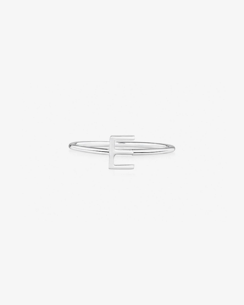 C Initial Ring in Sterling Silver