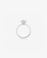 Double Halo Ring with 0.71 Carat TW of Diamonds in 18kt Gold